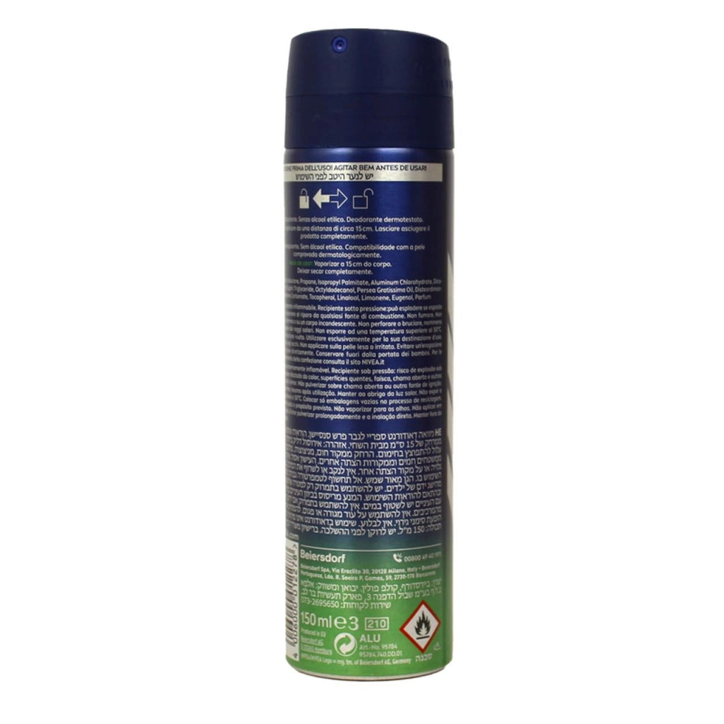 NIVEA MEN SET 4 PZ  DEODORANTE 72H PROTECTION FRESH SENSATION SPRAY 150 ML