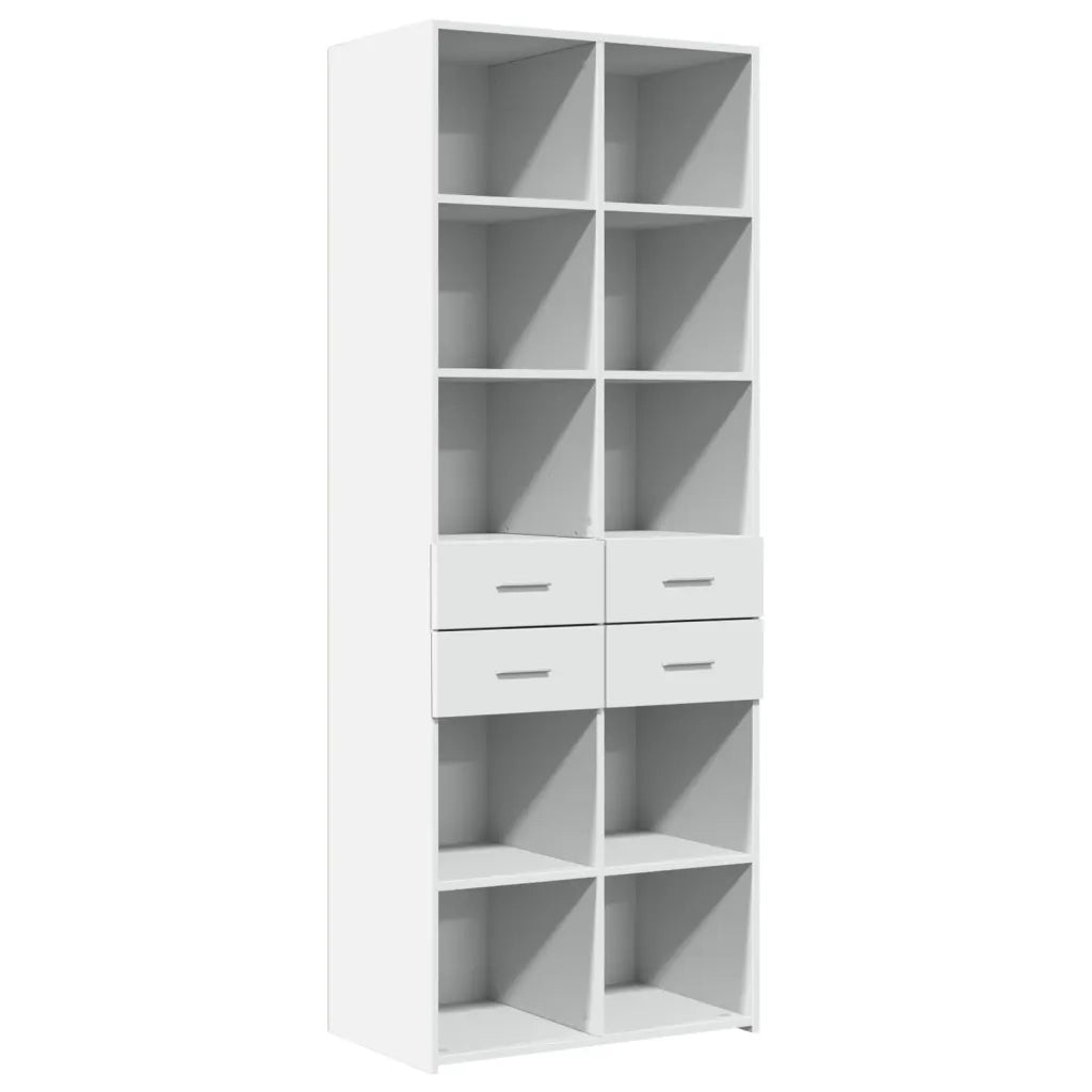 Credenza | Madia | Buffet da pranzo | Armadio da pranzo Bianca 70x42,5x185 cm in Legno Multistrato