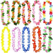 Set di Leis hawaiani a fiori - Collane di fiori - Accessori per festa tropicale - Decorazioni per festa di luau per adulti.
