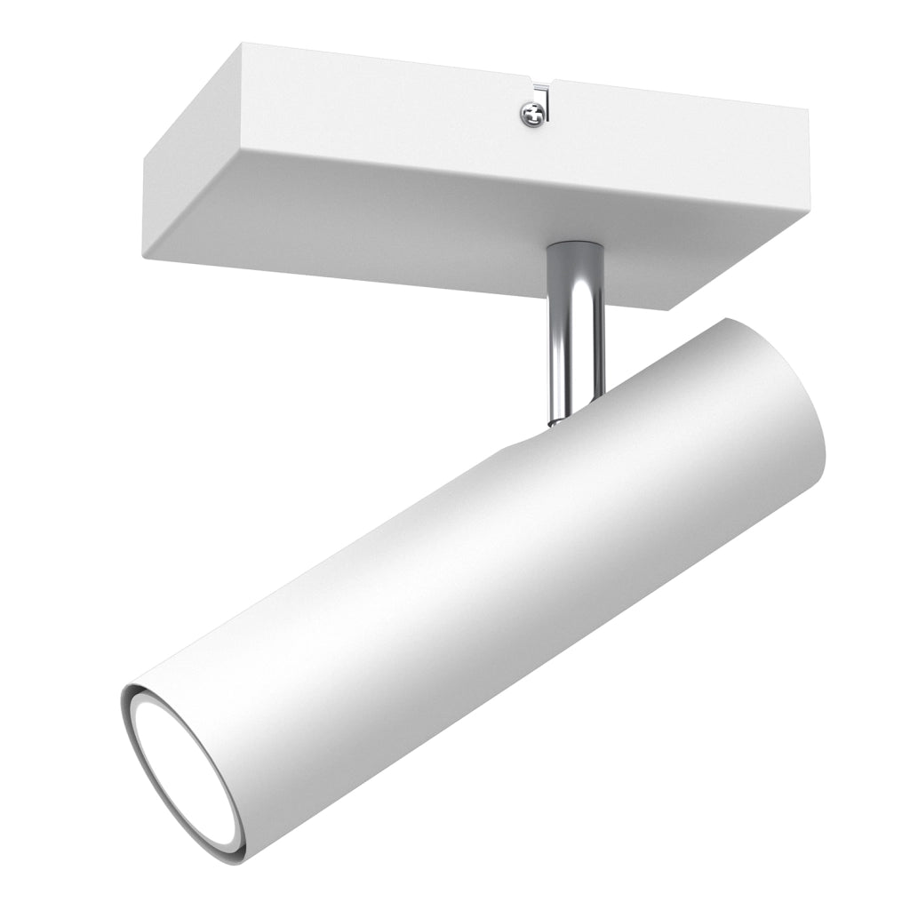 Faretto parete/soffitto bianco orientabile GU10 Axion Luminex