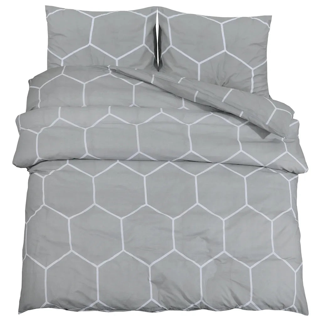 Set Copripiumino Grigio 135x200 cm in Cotone CFW3052887