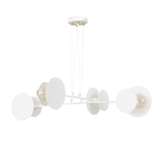 Lampadario Moderno 1 Luce Izanami In Acciaio Bianco Con Bracci