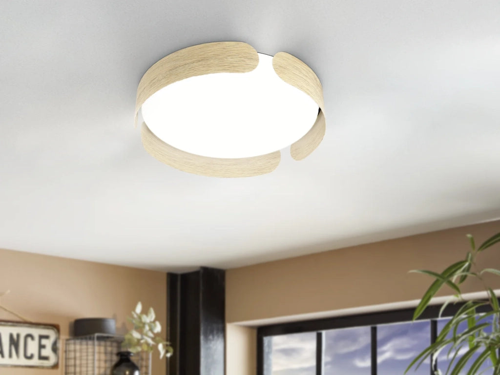 Plafoniera Moderna Valcasotto Metallo Bianco Plastica Led 20W 2400Lm Ip20