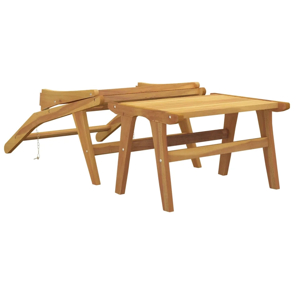 Sedia da Giardino | Sedie da Esterno con Poggiapiedi in Legno Massello di Teak
