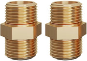 Doppio Connettore 1/2 pollici - Connettori in Ottone - Flessibili - Connettori di Doccia - Estensione - Resistenti allo Scossone e Duraturi - Connettori Flessibili