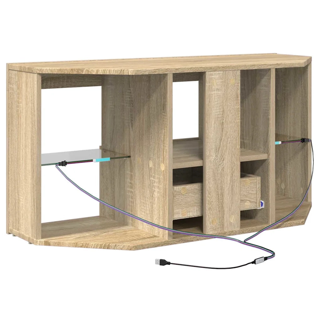 Mobile TV LED Angolare Rovere Sonoma 100 x 40 x 50 cm 889797