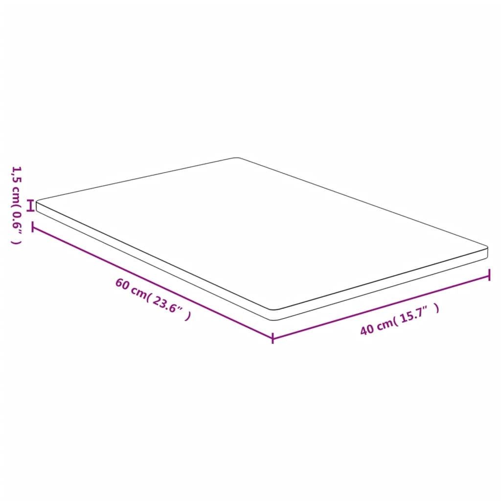 Dessus de table 40x60x1,5 cm bambou