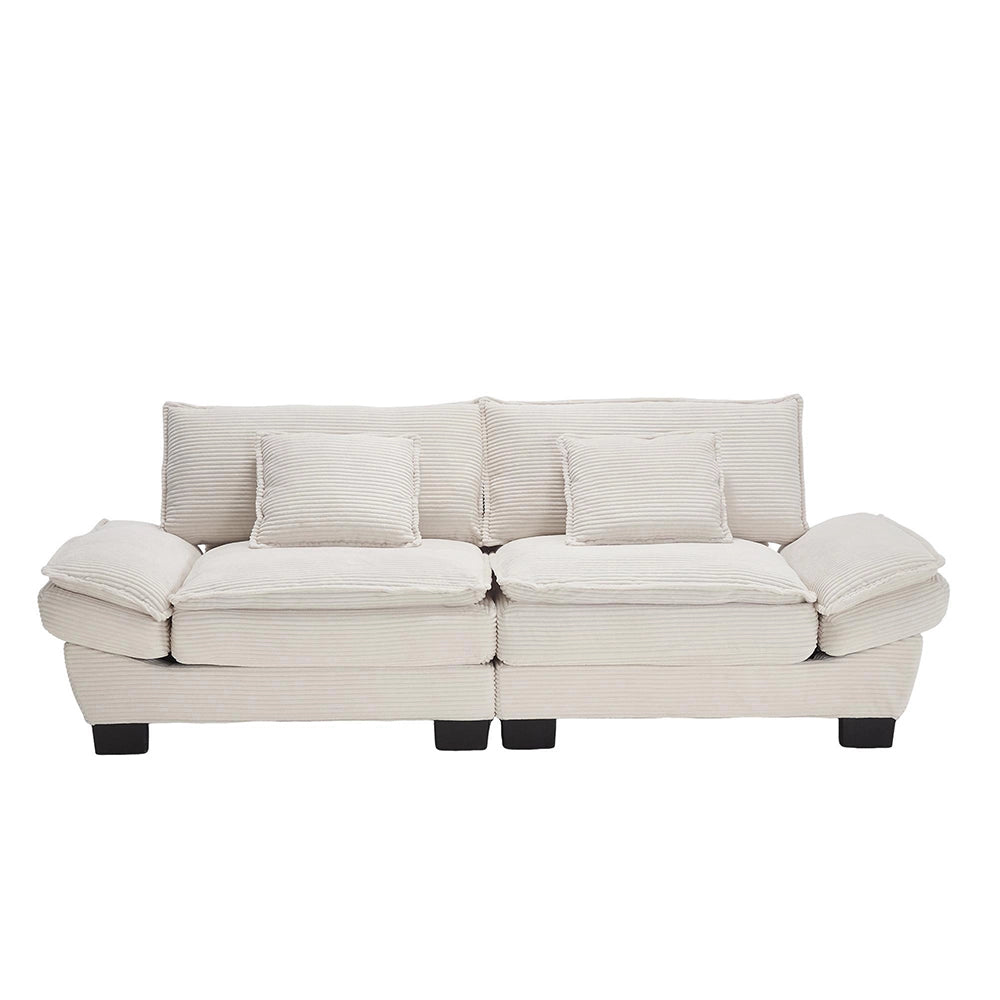 Divano letto doppio - Xylo - Con piumino, cuscino incluso, beige