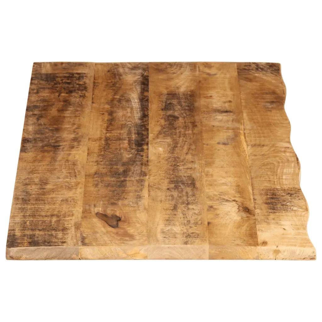 Piano Tavolo 140x60x3,8 cm Bordi Vivi Legno di Mango Grezzo 370409