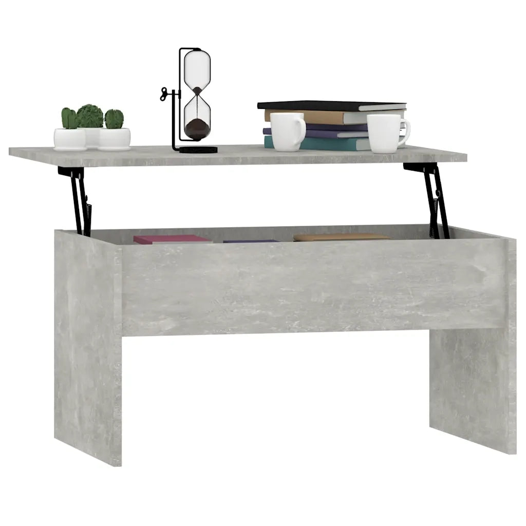 Tavolino Grigio Cemento 80x50,5x41,5 cm in Legno Multistrato 809642