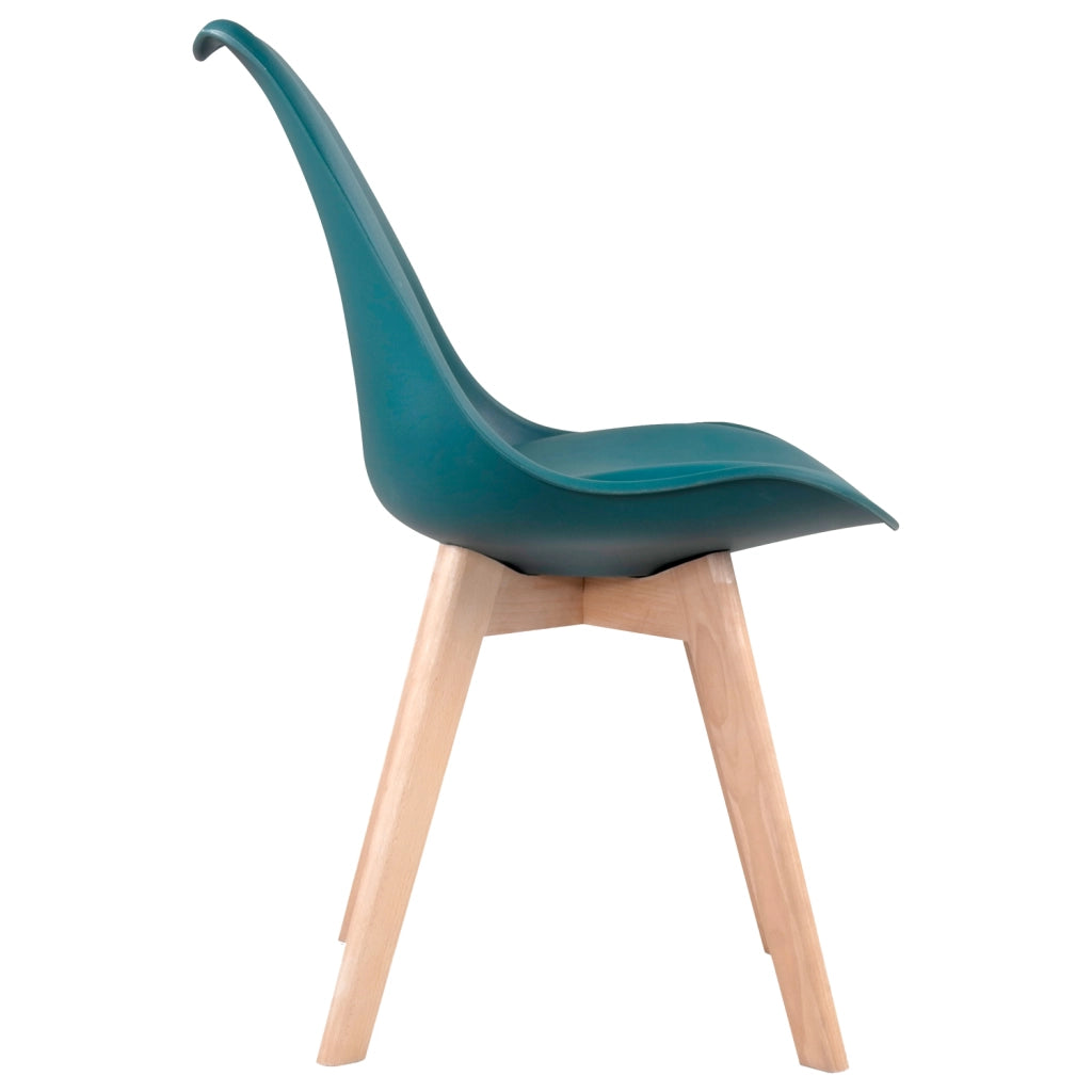 Set di 4 sedie scandinave NORA blu con cuscino