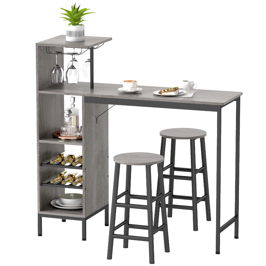 Tavolo da bar con sgabelli ¨C zephmum ¨C legno naturale