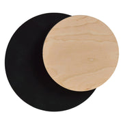 Lampada a parete CIRCLE in acciaio nero opaco e legno