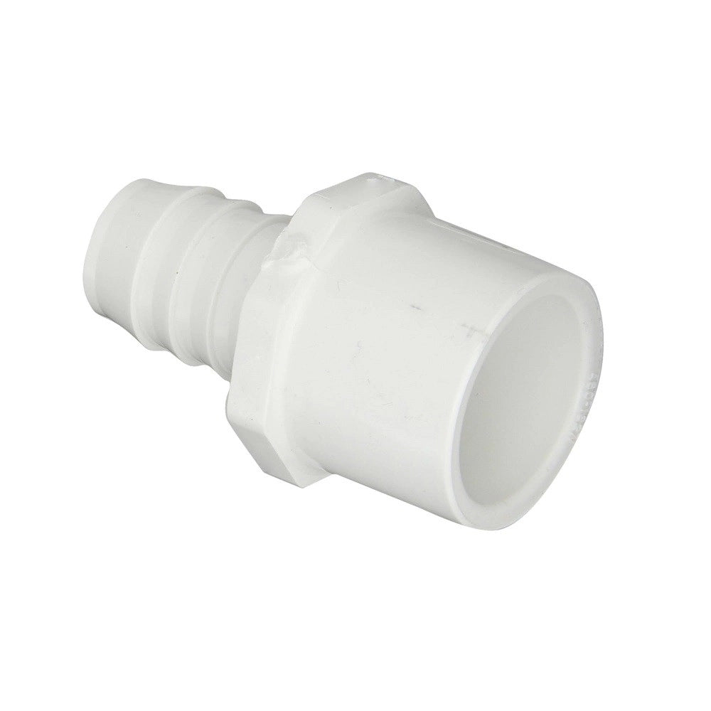 Aquariumline Portagomma in PVC bianco ad incollaggio maschio Ø20mm per tubi flessibili 12/16