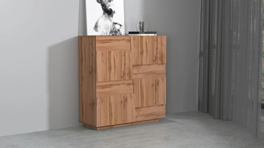 Credenza 2 Ante 120x44x126 cm Pongo 2A Rovere Wotan