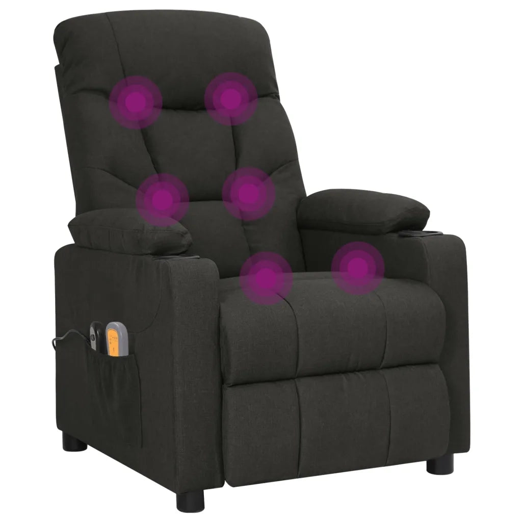 Poltrona Massaggiante Elettrica Nera in Tessuto 3098829