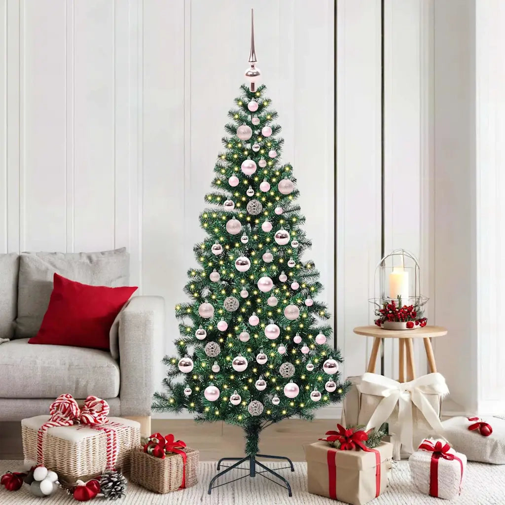 Albero di Natale | Decorazioni natalizie artificiale con luci integrate Verde 180 cm