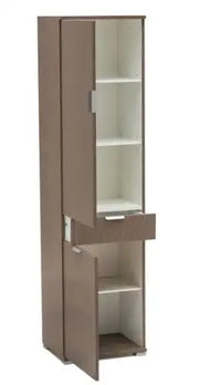 Colonna 2 ante + cassetto rovere grigio già montato L45 H174 P38