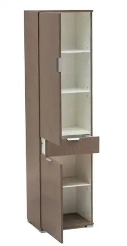Colonna 2 ante + cassetto rovere grigio già montato L45 H174 P38