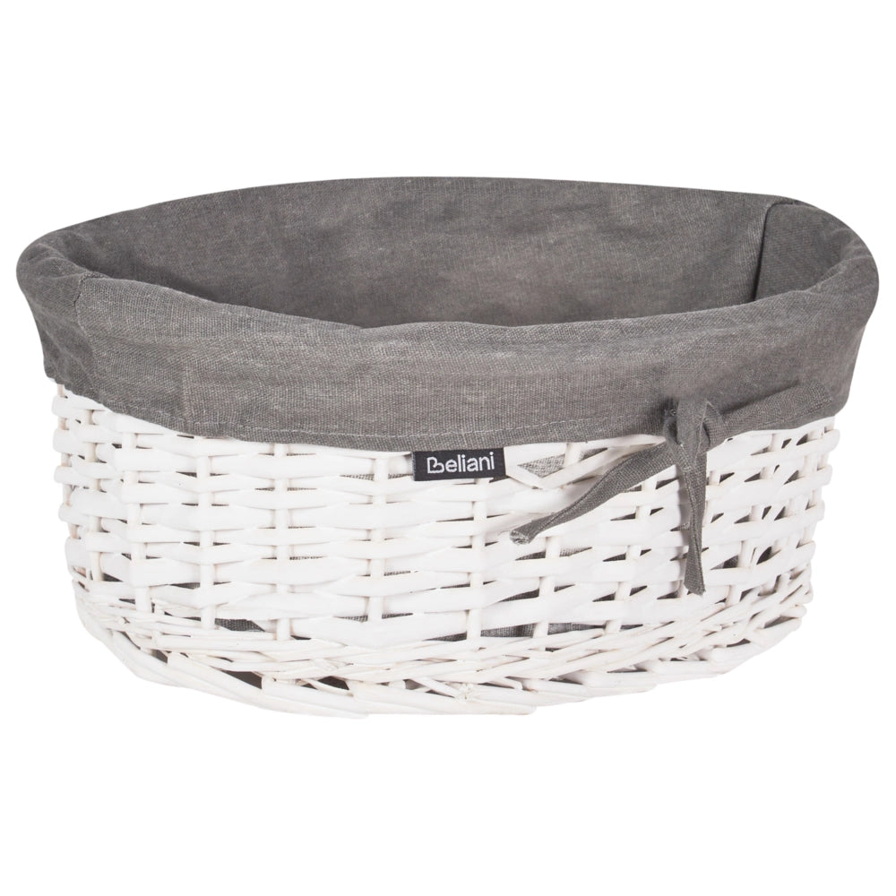 Set di 5 cesti per la biancheria in legno di salice moderno grigio stile moderno