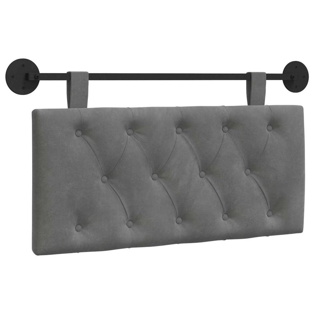 Testiera sospesa Con luce LED Grigio Scuro Velluto 42032053