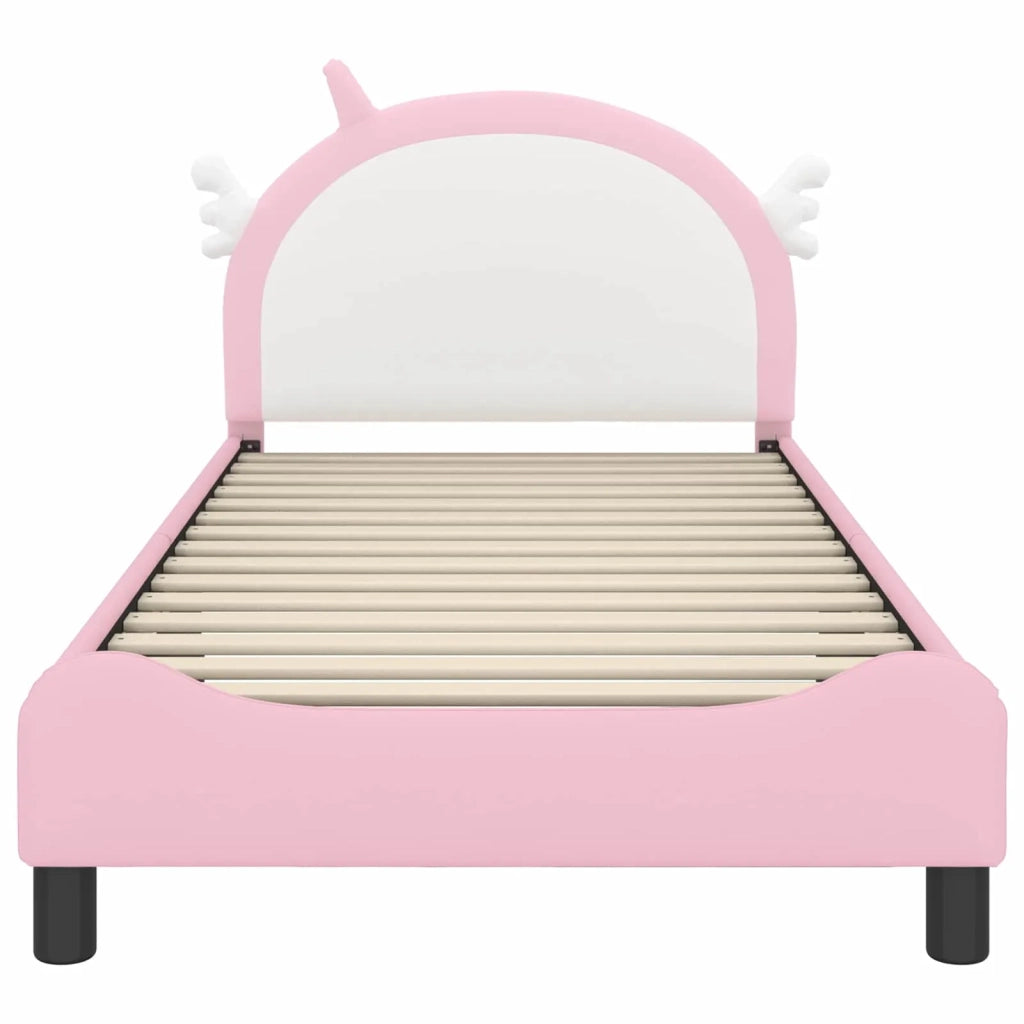 Struttura letto bambini con testata Rosa 90 x 190 cm PU 42011232