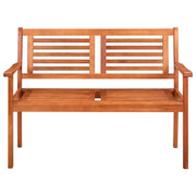 Panchina da Giardino | Panca da Giardino 2 Posti 120 cm Legno Massello di Eucalipto