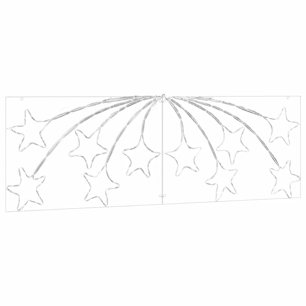 Stella di Natale con 432 LED Multicolore 182 x 58 cm PVC
