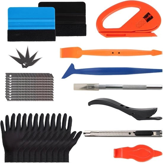 Impacco Auto a Vinile - Kit di Strumenti per Avvolgere Tinteggiatura Rotta con Strisce di Tinteggiatura per Vetro