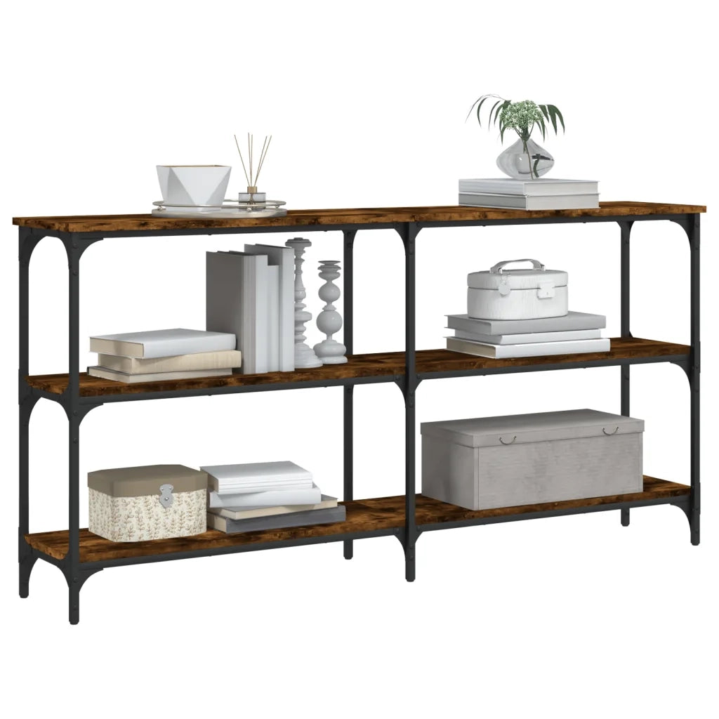 Tavolo Consolle | Tavolo d'Ingresso Rovere Fumo 150x29x75 cm in Legno Multistrato