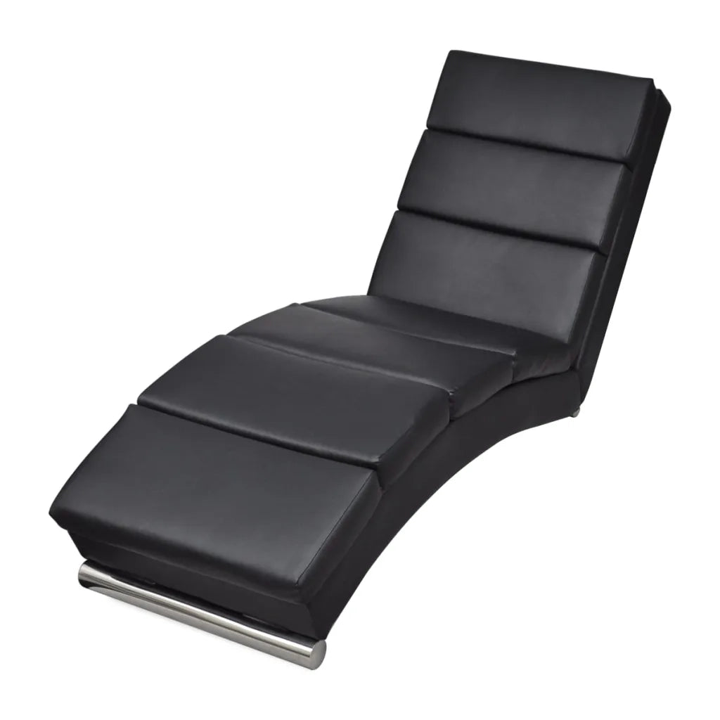 Sedia a Sdraio Nera in Similpelle cod mxl 58599