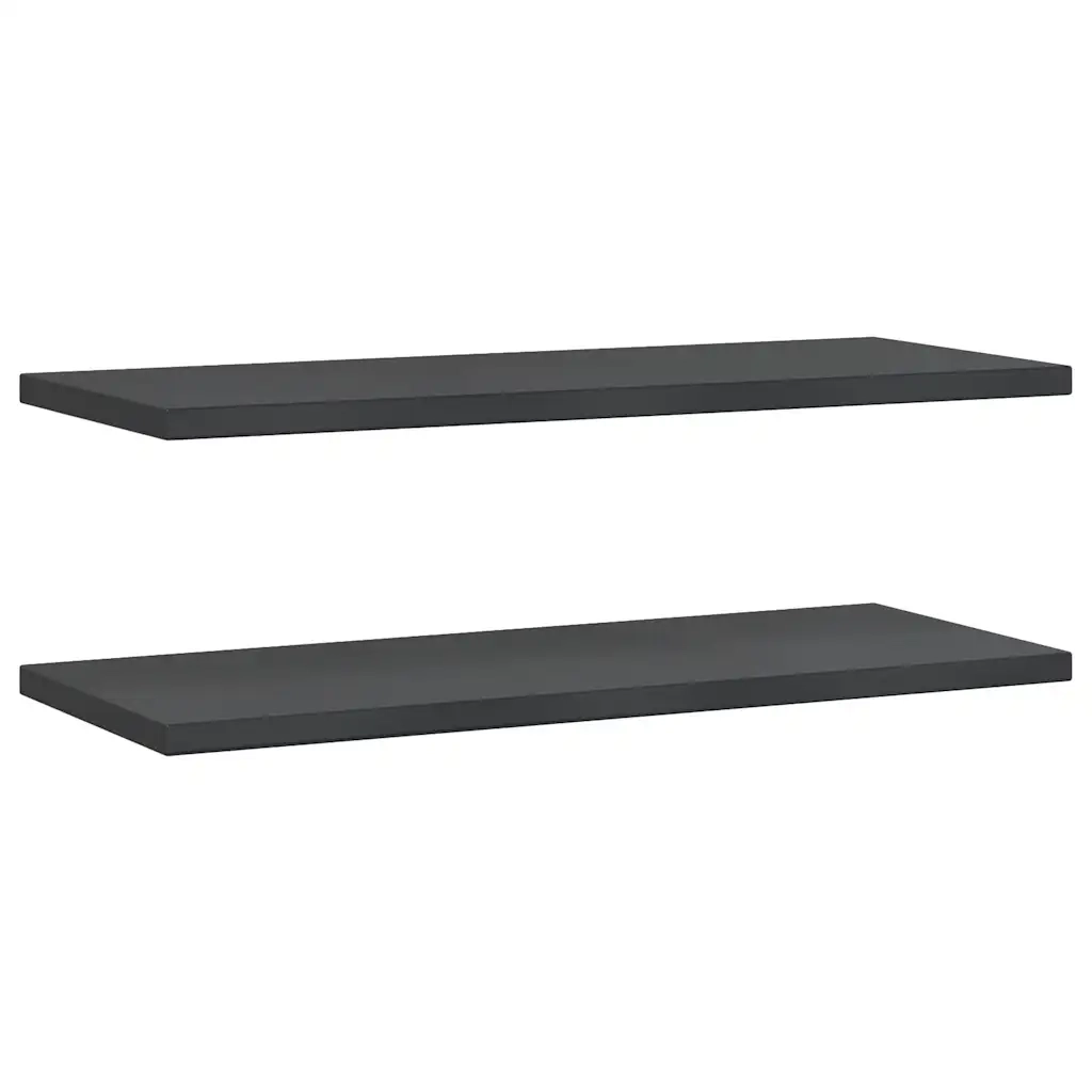 2 pz Mensole a Muro | Scaffale Parete | Ripiano a parete 100x40 cm Nero in Acciaio Inossidabile
