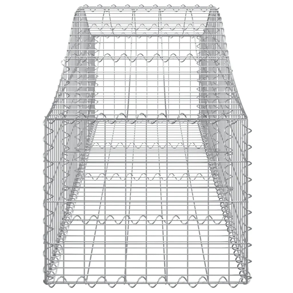 Cesti Gabbioni ad Arco 6 pz 200x50x40/60 cm Ferro Zincato 3145581