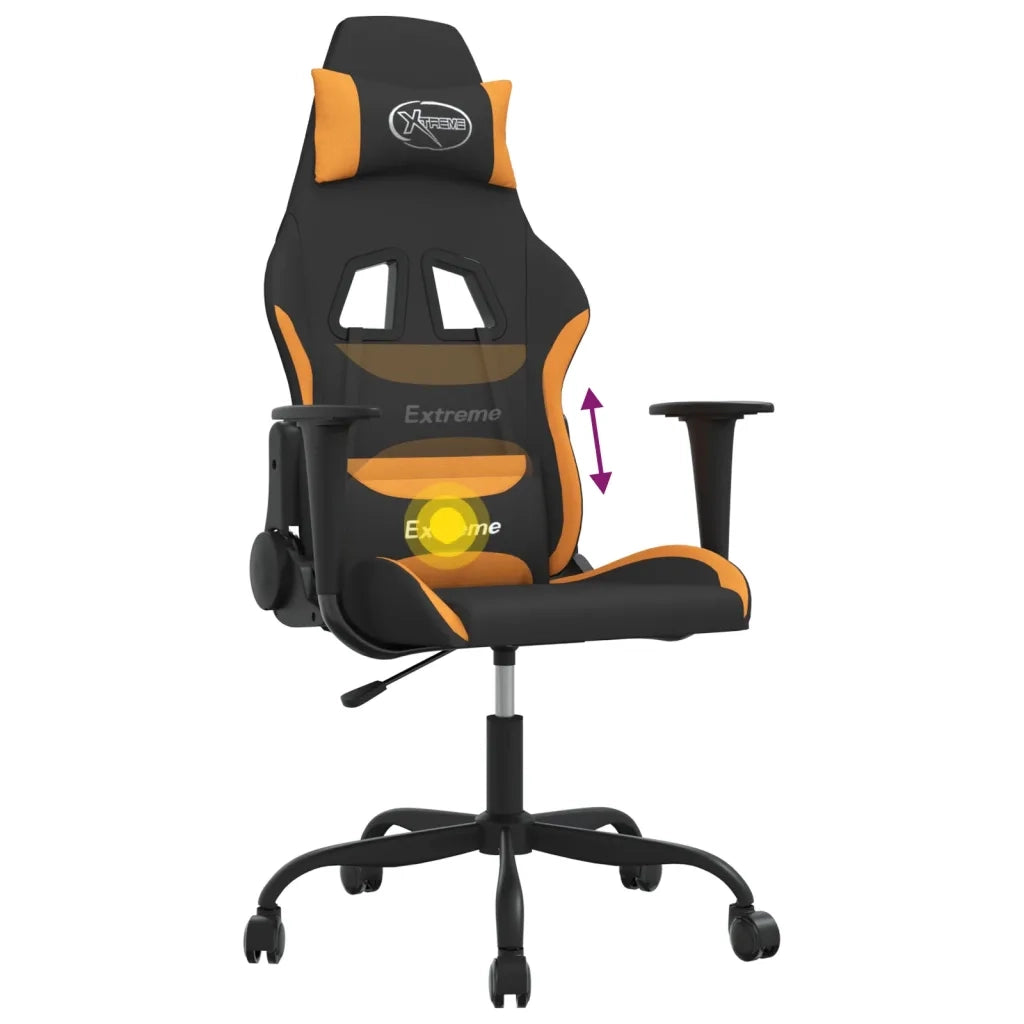 Sedia da Gaming Nero e Arancione in Tessuto cod mxl 60667