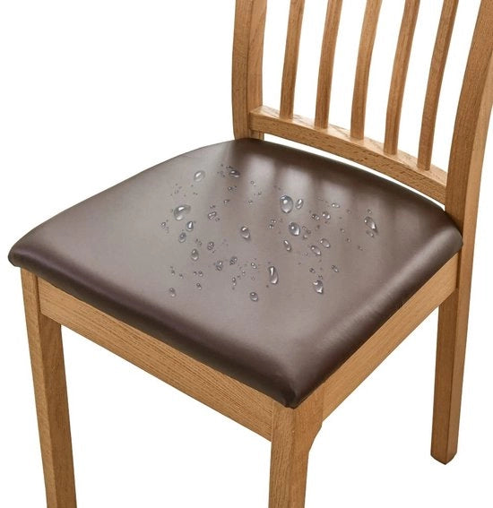 Set di coperture per sedie da tavolo acqua-resistenti in PU pelle, 6 pezzi