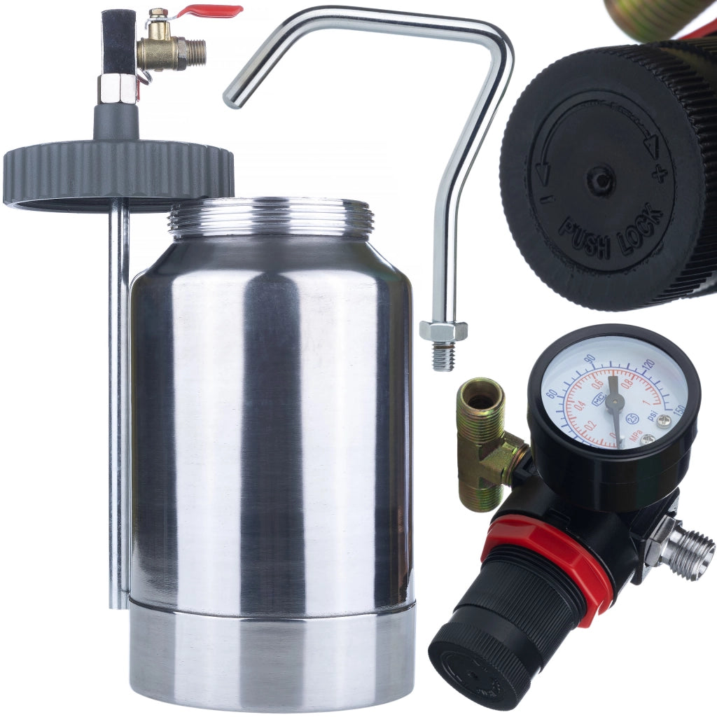Pistola a Spruzzo Pneumatica con Serbatoio 2L – Alta Pressione, Ugello 3,0 mm | Consumo Aria 325 l/min