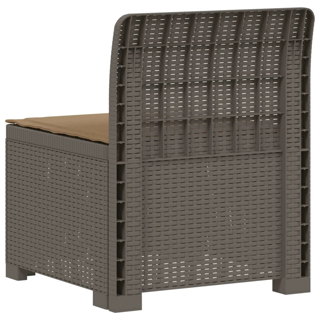 Divano da esterno-Divano da Giardino a 1 Posto con Cuscino Aspetto Rattan PP 593167