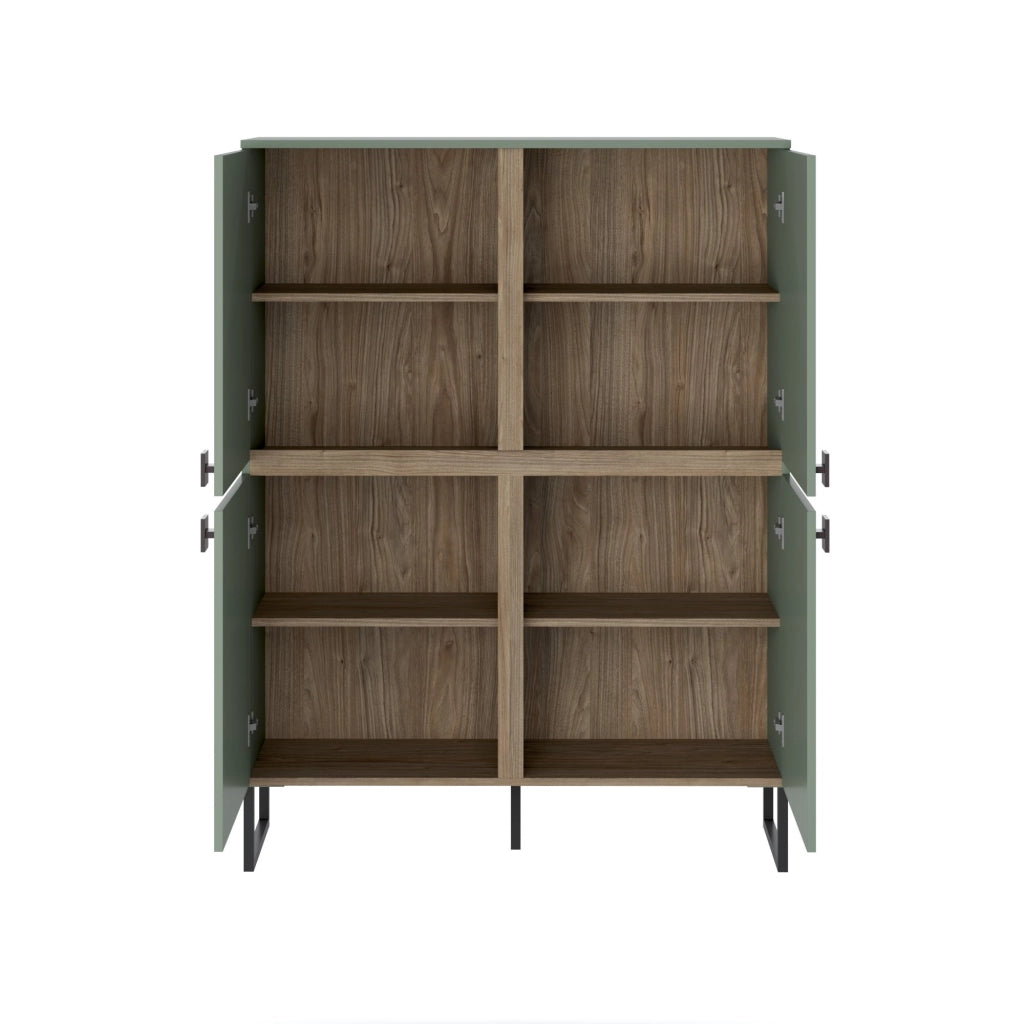 Madia Guerina, Credenza 4 Ripiani, 108x40x144h cm Verde