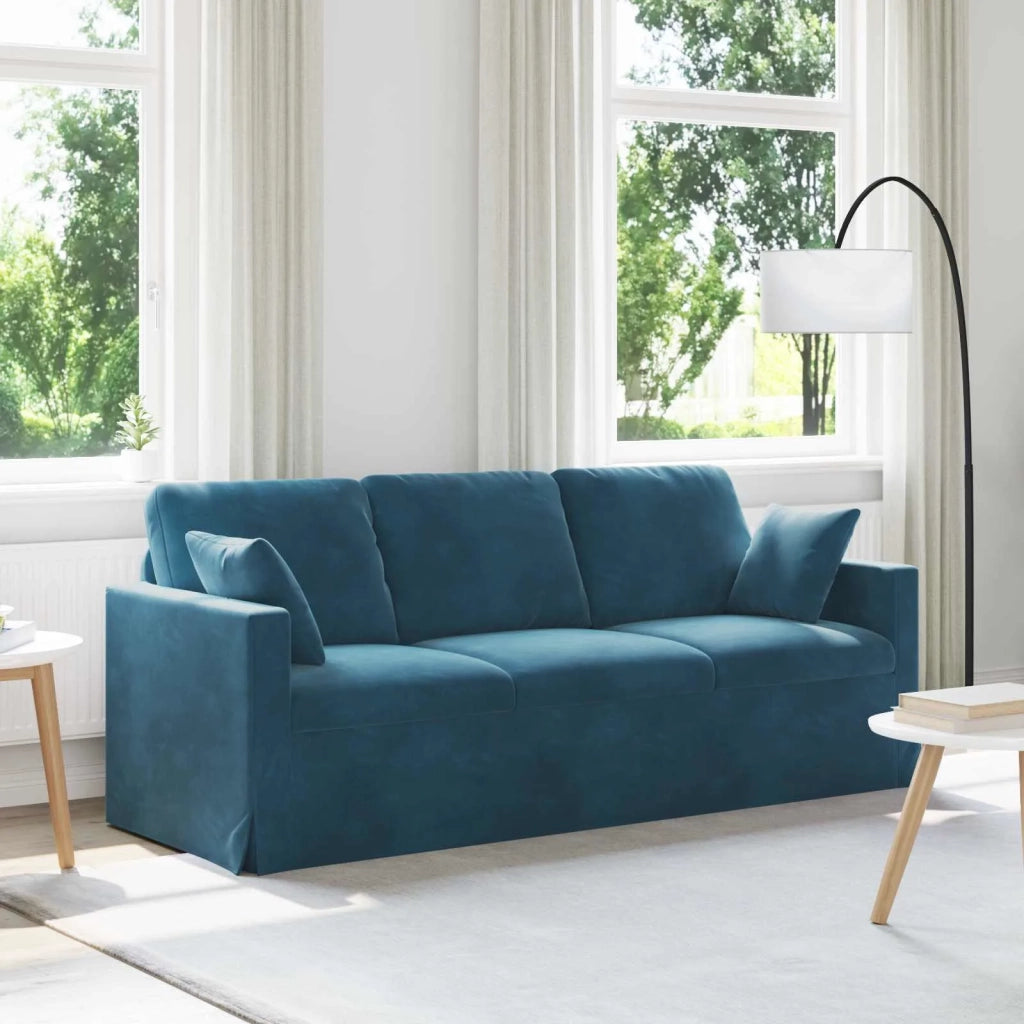 Divano Blu 198 x 78 x 80 cm Velluto