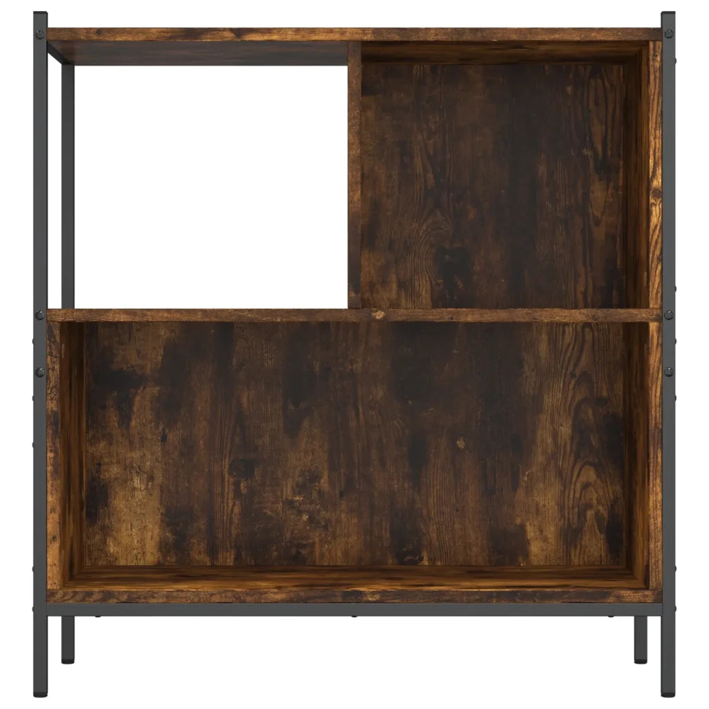 Libreria-Scaffale per Libri-Mobile di Stoccaggio Rovere Fumo 72x28x77,5 cm in Legno Multistrato