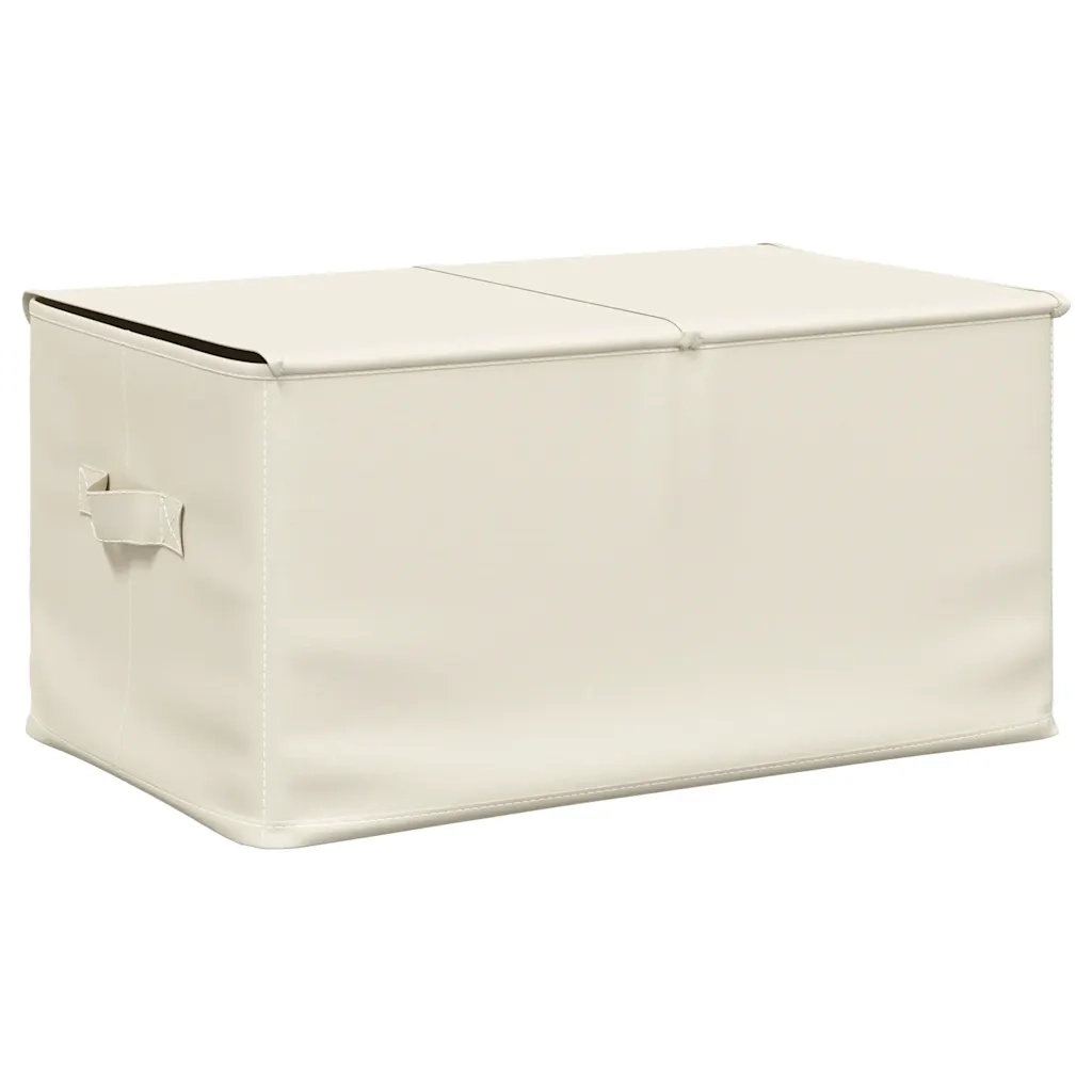 Scatola Portaoggetti in Tessuto 50x30x25 cm Crema CFW1872423