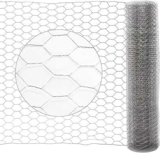 Recinzione a forma di zoccolo in acciaio - verniciato con rivestimento - rete a maglie quadrate - rete a maglie strette - rete a maglie larghe - distanza tra le maglie 27 mm - altezza 50 cm - lunghezza 10 m - colore argentato
