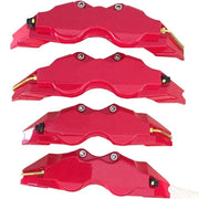 Trade Shop - Set 2pz Copri Pinza Disco Freno Copertura Calibro Auto Rosso Universale -