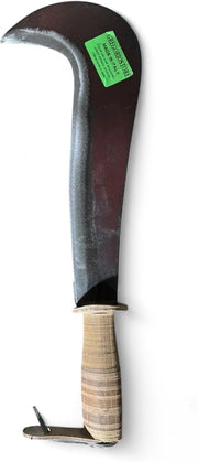 Roncola Artigianale con Manico in Cuoio, Lama 30 cm, Falce da Potatura