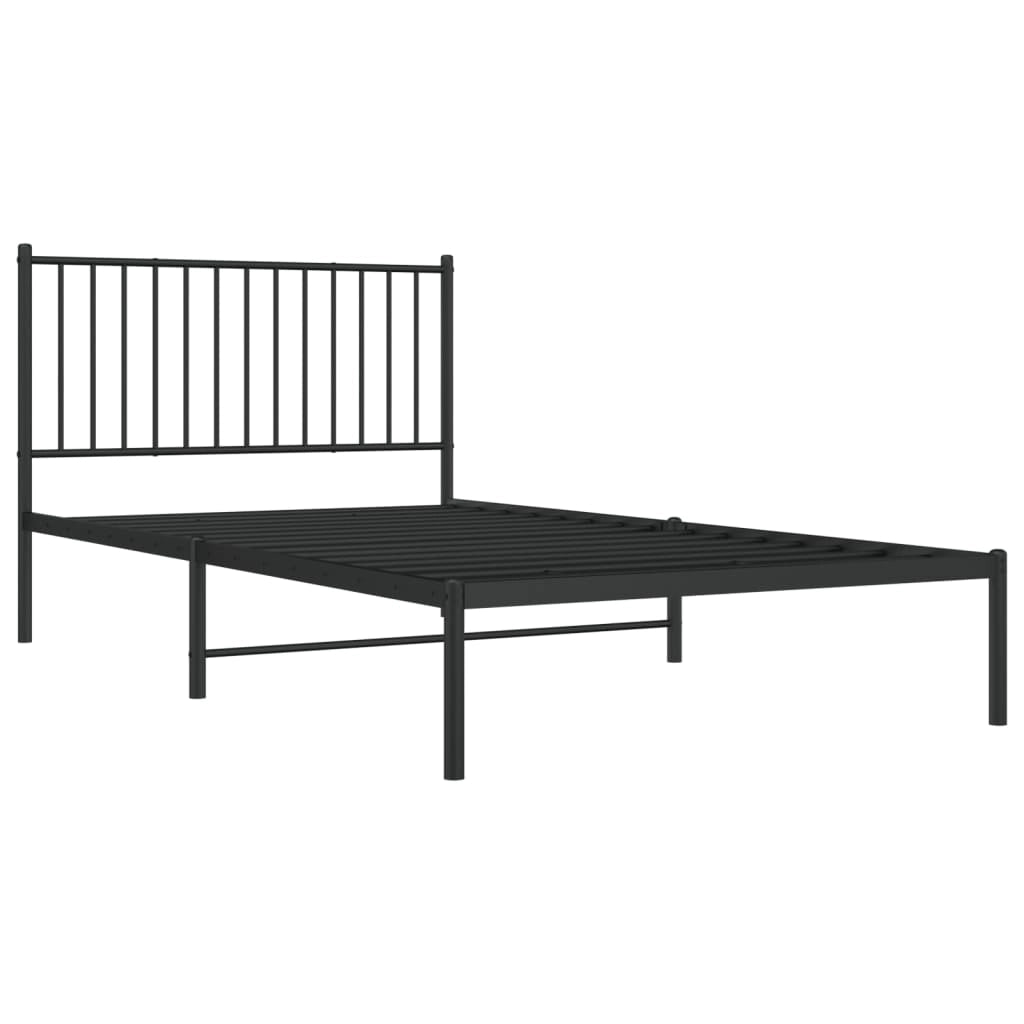 Giroletto con Testiera in Metallo Nero 107x203 cmcod mxl 106268