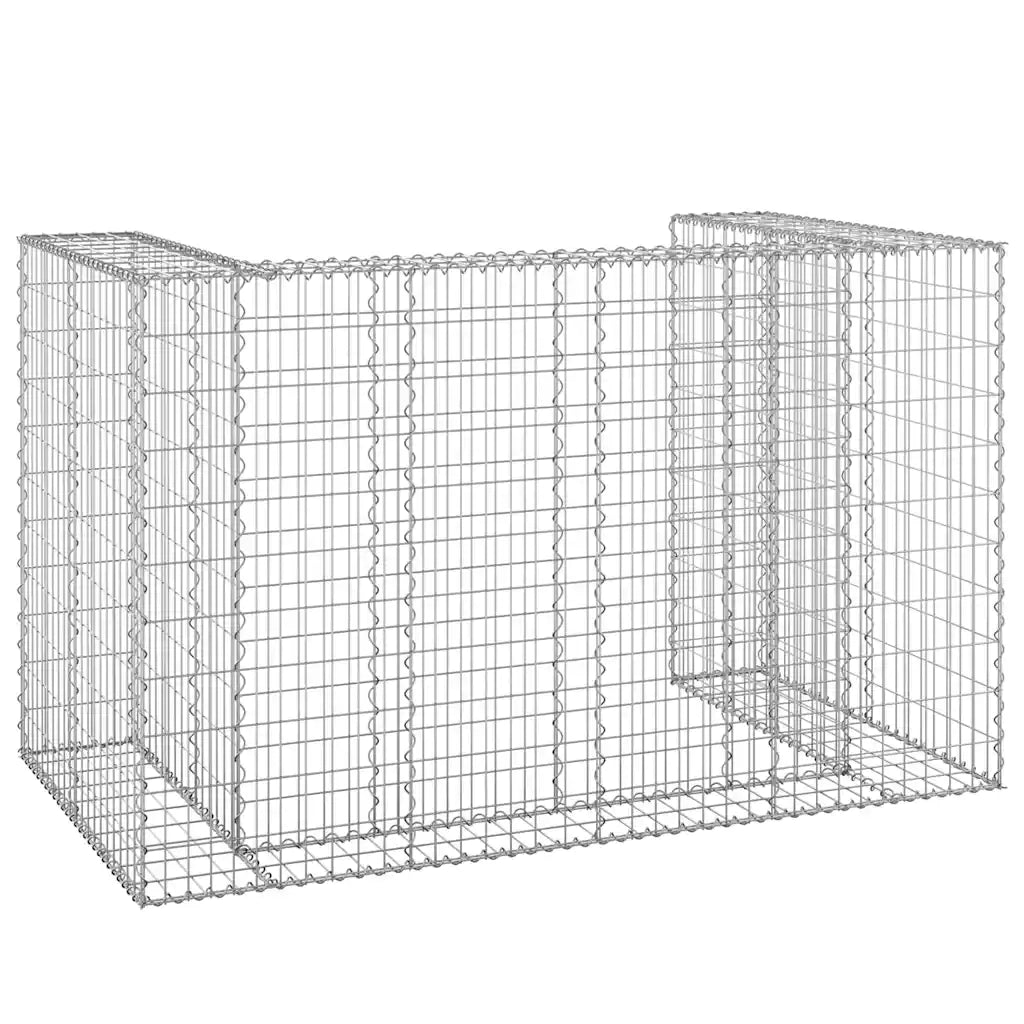 Gabbione per Bidoni in Acciaio Zincato 180x100x110 cm cod mxl 48264