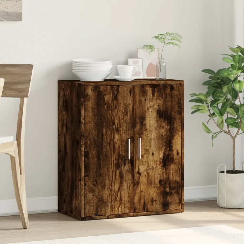 Credenza | Madia | Buffet da pranzo | Armadio da pranzo Rovere Fumo 60x31x70 cm in Legno Multistrato