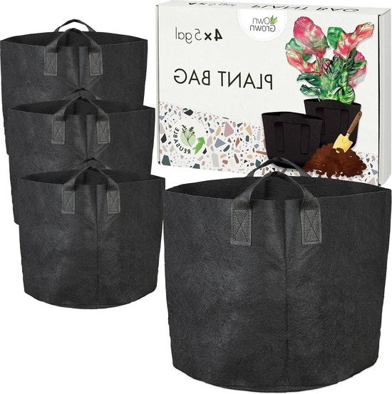 Bacino per piante - Bacino per piante 2.0 l Sacchi per la coltivazione delle piante - Piante per balcone e giardino - Sacchi per la coltivazione delle patate - Bacini per piante con drenaggio - Bacini per piante per orto - Bacini per piante all'aperto