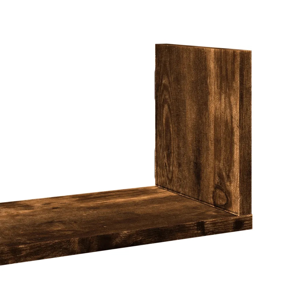 Mensole da Parete 2pz Rovere Fumo 58x18x18 cm in Truciolato 853285