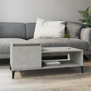 Tavolino Salotto-Tavolino da soggiorno-Tavolo Grigio Cemento 100x50x45 cm Legno Multistrato 176916